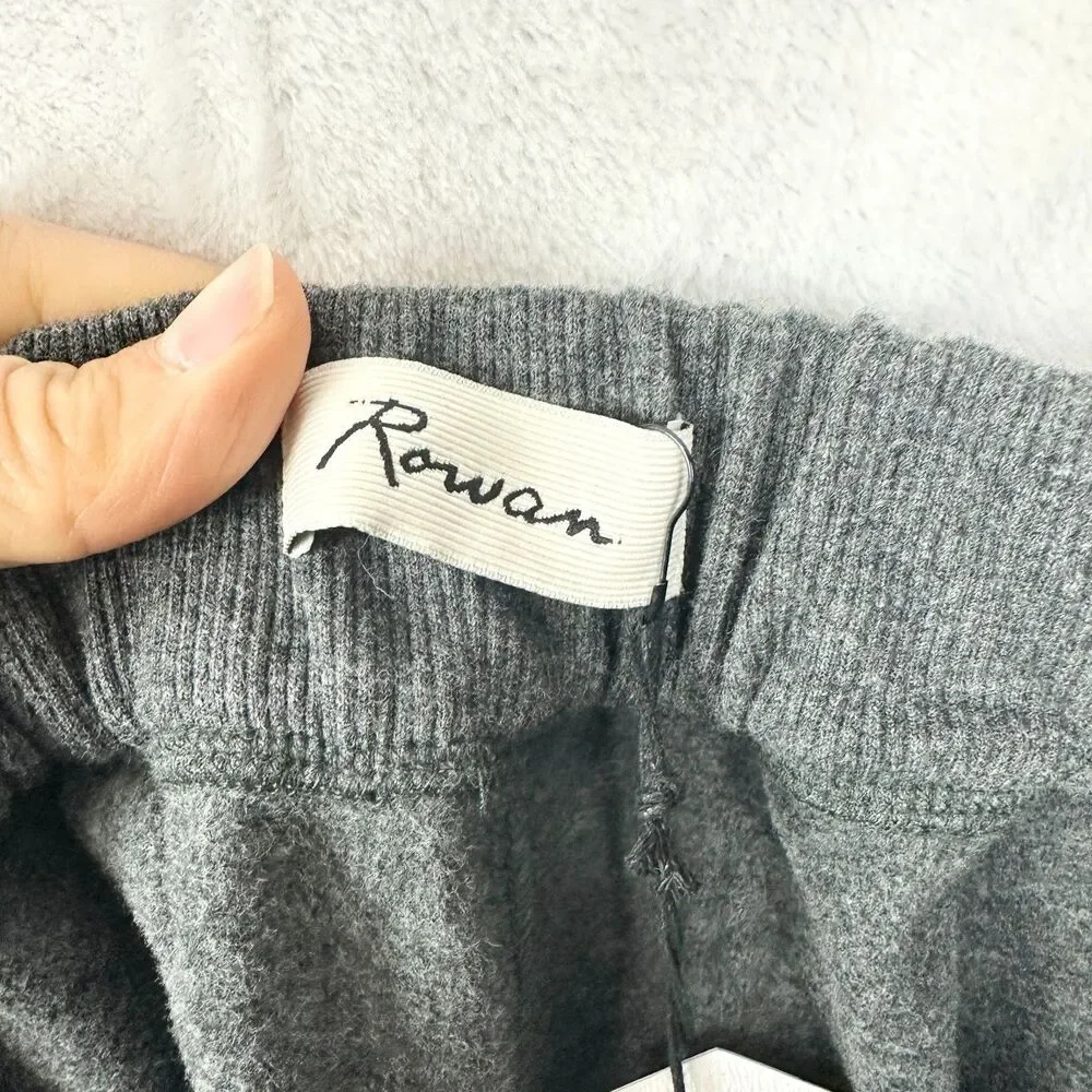 Rowan Robbie Relaxed Drawstring Felfted Pants Size Small NWT Faded Black Melange - Picture 5 of 7